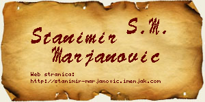 Stanimir Marjanović vizit kartica
